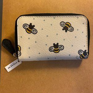 Coach Bumblebee Zip Around Coin Case